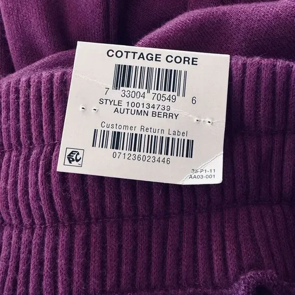 INC Small Flare Knit Sweater Pants Pockets Stretch Autumn Berry Magenta New - Picture 5 of 8